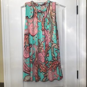Never been worn green paisley print tunic!
